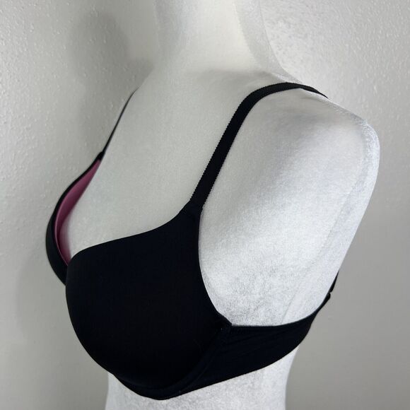 Pink Victoria's Secret Women 34C Black Padded Wired Wear Everywhere Push-Up - Picture 2 of 12